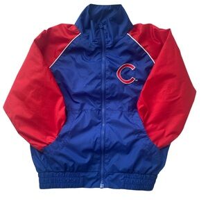 Chicago Cubs Kids MLB Genuine Merchandise Red and Blue Zip Up Windbreaker Jacket